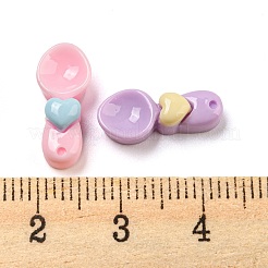 食器 不透明樹脂 デコデン カボション  ハートのスプーン  ミックスカラー  15x6.5x5mm&nbsp;RESI-C046-13