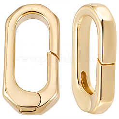 2Pcs Brass Spring Gate Rings&nbsp;KK-BBC0024-20G-01