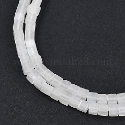 天然石クリスタルクォーツビーズ連売り  ロッククリスタルキューブビーズ  3.5x3.5x3.5mm  穴：0.7mm  約110個/連  15.16''（38.5センチメートル）&nbsp;G-B129-A01-01
