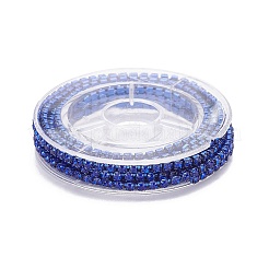真鍮製サファイアラインストーンストラスチェーン  プラスチックスプール付き  ラインストーンカップチェーン  2~2.1mm  4.92フィート（1.5m）/バッグ&nbsp;CHC-FS0001-03B