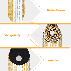 2Pcs Fashionable Tassel Epaulettes&nbsp;FIND-FH0008-80G