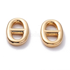 304ステンレススチールリンク  オーバル  ゴールドカラー  17x10.5x2.5mm  穴：5x5mm&nbsp;STAS-J036-104G