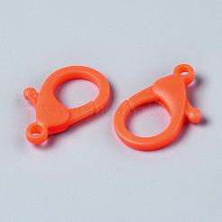 プラスチックカニカン  レッドオレンジ  35x24.5x6mm  穴：3mm&nbsp;X-KY-ZX002-01-B