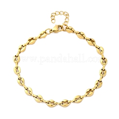 304 Stainless Steel Coffee Bean Chain Bracelets for Women&nbsp;BJEW-C094-11G