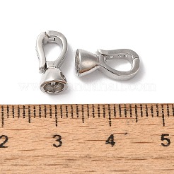 Brass Micro Pave Clear Cubic Zirconia Fold Over Clasps&nbsp;KK-H483-08P