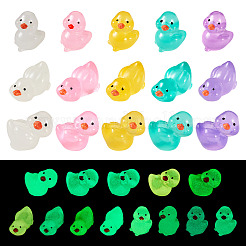 56pcs 14 styles Duck Luminous Resin Display Ornaments&nbsp;DJEW-TA0001-09