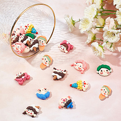 32Pcs 8 Style Resin Cabochons&nbsp;CRES-SC0002-30