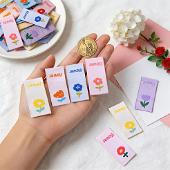 150Pcs 6 Styles Polyester Rectangle Clothing Label&nbsp;DIY-CY0003-86