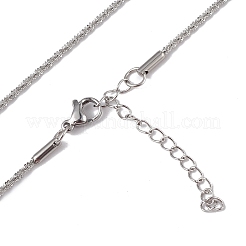Non-Tarnish 304 Stainless Steel Bone Rope Chain Necklace for Women&nbsp;NJEW-I121-01A-P