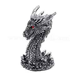 樹脂製水晶玉ホルダー  ドラゴン  銀  65x67x107mm&nbsp;ODIS-WH0038-228A