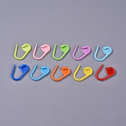 10 色のプラスチックステッチニードルクリップ  かぎ針編みマーカーを編む  ミックスカラー  21x11x3mm  約12PCS /カラー  120個/箱&nbsp;KY-WH0020-30