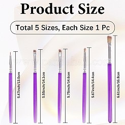 5Pcs Nylon Cake Brush Set&nbsp;AJEW-WH20064-84