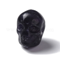 天然の蛍石ビーズ  スカル  13x10x11.5mm  穴：1mm&nbsp;G-I352-10