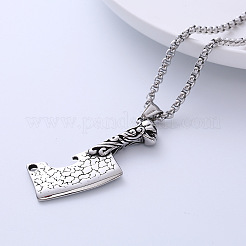 Creative Western Style 304 Stainless Steel Knife Pendant Necklaces&nbsp;EB0318