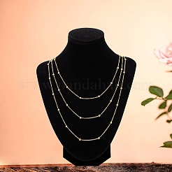 女性用304ステンレススチールサテライトチェーンネックレス  ゴールドカラー  60.63インチ（154cm）&nbsp;NJEW-SW00052
