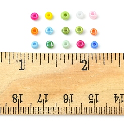 180g 15色ベーキングペイントk9ガラスシードビーズ  ラウンド  ミックスカラー  3~3.5mm  穴：1~1.2mm  12 G /カラー&nbsp;SEED-FS0001-09