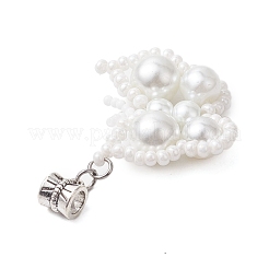 Seed Beads Beaded Charms&nbsp;PALLOY-MZ00347-02