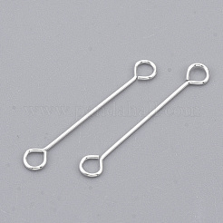 アイアンアイピン  カドミウムフリー＆鉛フリー  ピアノ線9ピン  銀  20x0.4mm  穴：1.8mm  ヘッド：3mm&nbsp;IFIN-S126-01B-S