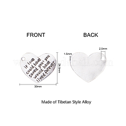 Tibetan Style Alloy Quote Pendants&nbsp;PALLOY-CJ0006-05