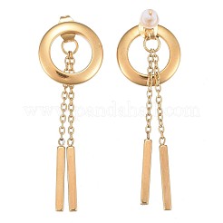 304 Stainless Steel Chain Tassel Earrings&nbsp;EJEW-I248-42