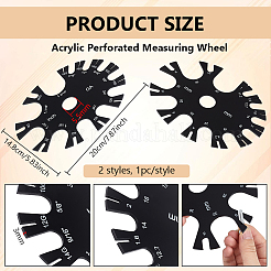 2Pcs Acrylic Perforated Measuring Wheel&nbsp;DIY-WH0750-094