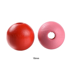 160Pcs 4 Colors Farmhouse Country and Rustic Style Painted Natural Wood Beads&nbsp;WOOD-LS0001-01M