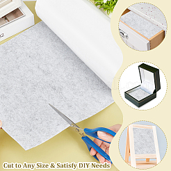 自己粘着ポリエステルフェルト生地  DIY工芸品  ライトグレー  300x30x0.2cm&nbsp;DIY-WH0430-455B-02