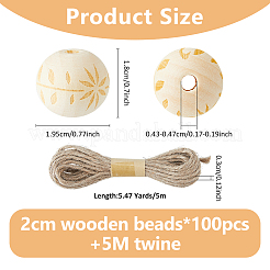 Wood Beads&nbsp;WOOD-FH0002-29A