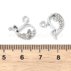 Animal Theme UV Plating Alloy Crystal Rhinestone Pendants&nbsp;ALRI-T012-07A-P