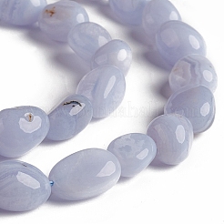 Natural Blue Lace Agate Beads Strands&nbsp;G-D0002-D75