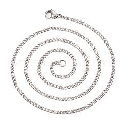 Stainless Steel Curb Chain Necklaces for Men Women&nbsp;NJEW-TAC0001-017