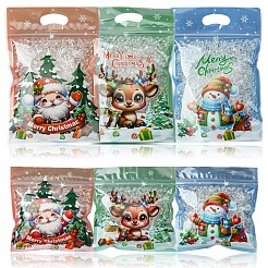50Pcs 2 Styles Christmas Theme Plastic Resealable Bags&nbsp;ABAG-FS0001-07