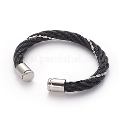 304 Stainless Steel Cuff Bangles&nbsp;BJEW-L642-01