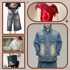 8Pcs 4 Style Computerized Embroidery Polyester Iron on/Sew on Patches&nbsp;DIY-NB0005-58