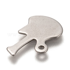 変色しない201ステンレススチールペンダント  空白タグのスタンプ  レーザー切断  ギター  ステンレス鋼色  19.5x13x1mm  穴：1.5mm&nbsp;STAS-I172-05P