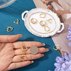 10Pcs 5 Styles Hoop Earring Finding&nbsp;KK-TA0002-98