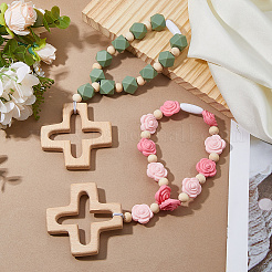 2Pcs Silicone Bead Haning Ornaments&nbsp;HJEW-DC00107