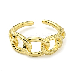 Brass Open Cuff Rings&nbsp;RJEW-B051-43G