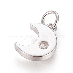 Brass Micro Pave Cubic Zirconia Pendants&nbsp;ZIRC-G166-11P