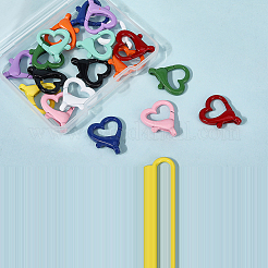 20Pcs 10 Colors Spray Printed Alloy Lobster Claw Clasps&nbsp;FIND-SC0017-42