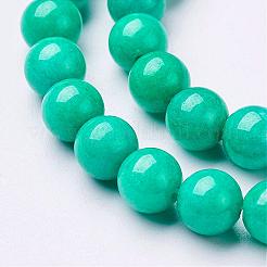 Natural Mashan Jade Round Beads Strands&nbsp;G-D263-6mm-XS15