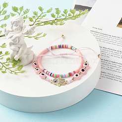 Handmade Polymer Clay Heishi Beads Stretch Bracelets Set&nbsp;BJEW-JB07349