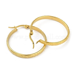 PVD Vacuum Plating 201 Stainless Steel Hoop Earrings for Women&nbsp;EJEW-F345-18G