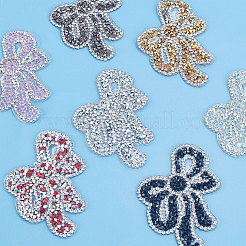 7Pcs 7 Colors Bowknot Glitter Hotfix Rhinestone&nbsp;DIY-FG0002-30