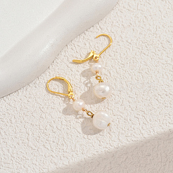 Brass Round Leverback Earrings&nbsp;SX8138