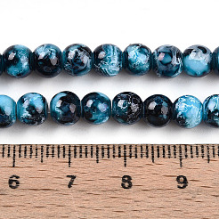 Baking Paint Glass Beads Strands&nbsp;LS-DGLA-N003-6mm-A08