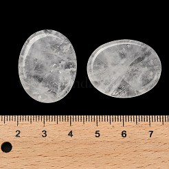 天然水晶カボション  ロッククリスタルフラットオーバル  28x22~22.5x6mm&nbsp;G-C166-02A