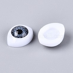 クラフトプラスチック人形の眼球  ハロウィンホラー小道具  グレー  10.5x14x6mm&nbsp;DIY-WH0057-A01