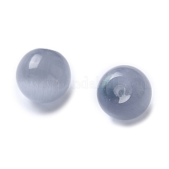 キャッツアイビーズ  ラウンド  片穴パーツ用  ライトスチールブルー  8mm  穴：1mm&nbsp;CE-P003-01A-11