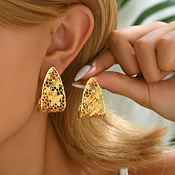 Alloy Hollow Flower Stud Earrings&nbsp;GR6330